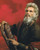 The Ten Commandments Charlton Heston holding tablet Moses red sky 8x10 Photo