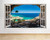 chuyue H669 Pool View Mountain Ocean Window Wall Decal 3D Art Sticker Vinyl Room