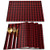 Home L6 Placemats for Dining Table Red and Black Buffalo Check Plaid Cotton and Linen Table Mats Lattice Heat Resistant Non-Slip Washable Tablemats- Set of 4