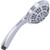 6 Function Luxury Handheld Shower Head - Adjustable High Pressure Rainfall Spray With Removable Hand Held Rain Showerhead For The Bathroom - Chrome