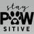 Check Custom Design Stay Paw-sitive Decal