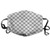 Comfortable Printed mask-Monochromatic Diagonal Pattern With Checks And Stripes Dashed Lines Celtic Classic-Windproof decorations for man and woman