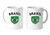Amdesco Brasil Shield Brasilian Flag 11 Oz White Coffee Mug -2 Mugs-