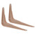 Wall Mounted Floating Shelve Brackets Shelf Support Corner Brace Angle Bracket Wall Hanging 2 Pcs Housewares Shelf Bracket Metal Book Shelf Bracket for Shelving-Coffee Color -Size : 230mm180mm-