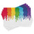 Ambesonne Abstract Place Mats Set of 4- Rainbow Colored Paint with Leaking Splattered Drops Creative Graphic Design- Washable Fabric Placemats for Dining Table- Standard Size- Rainbow Colors