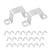 AGOOBO U Shaped Connector Bracket-24 PCS Heavy Duty Bar Security Holder Bracket for Bar Holder Strut Channel Door Closed