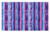 Ambesonne Modern Doormat- Abstract Vertical Brushstroke Paint Stripes Uneven Hatch Ink Style- Decorative Polyester Floor Mat with Non-Skid Backing- 30" X 18"- Pink Dark Purple Sky Blue
