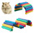 Pinxuan 1/2 Pcs Wooden Hamster Ladder Bridge- Hamster Climbing Ladders Small Animal Chew Toy- for Guinea Pig Chinchilla Chipmunk Gerbil Mice-S and M-