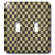3dRose lsp-210945-2 Black and Gray Checkerboard Pattern Double Toggle Switch- Multicolor
