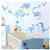 Kids Dinosaur Wall Decal Stickers Watercolor Animal Wall Stickers Removable Decoration for Nursery Bedroom Living Room
