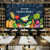 IWJAI Wall Mural Large Hand Drawn Blackboard Fruits and Vegetables- Supermarket Fruit Shop Mural Wallpaper 3D Wall Painting Kid's Bedroom Self-Adhesive Waterproof Canvas Stickers