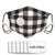 Black White Check Retro Checkerboard Face Mask Cloth Face Cover Washable Reusable Face Covers Activated Carbon Filter Dust Mask with A Valve with 6 Filter