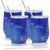 Fungun 4 Pack Stemless Wine Tumbler, 12 Oz Stainless Steel Wine Glass with Straws, Unbreakable Double Wall Cup Insulated Tumbler with Lids for Wine, Coffee, Drinks, Cocktails, Champagne(Starry blue)