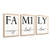Mokof 3 Pack Family Wall Art- Farmhouse Wood Framed Sign Wall Decor- 12" x 16"