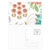 Orange Green Flower Plant Paint Postcard Set Birthday Mailing Thanks Greeting Card