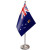 Australia Victoria Satin and Chrome Office Desk Table Flag