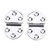 Neufday-2PCS 180 Degree Copper Hinges for Folding Tabletop Sewing Machine Table