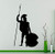 Wall Sticker-Warrior Wall Decal Vinyl Sticker Spartan with Shield and Spear Art Decor Room Custom Color Window Bedroom Ideas-bGDd141