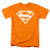Superman - Orange  and  White Shield T-Shirt Size L