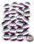 LGBTQ Plus  Asexual Pride Flag Pinback Buttons - 1 Inch Round - 25 Pack
