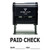 Paid Check w/Date CK Line Self Inking Rubber Stamp -Black Ink- Medium