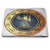 DayDayFun Zodiac Virgo Pet Mat for Kennel Circle with Twelve Sign and Fantasy Woman Holding Wheat Personalized Pet Placemat Dark Blue Cinnamon Pale Yellow 23"x15.5"