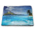 DayDayFun Landscape Pet Mat Customization Landscape with Swimming Pool and Distant Island Tropic Exotic Hawaiian Theme Bite-Resistant Pet Mat Turquoise Green 23"x15.5"