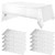 10 Pack 54" x 108" Plastic Tablecloths Rectangular Tablecloths Silver Dot Disposable Tablecloths for Rectangle Tables Dining Table Covers Cloth for Parties- Picnic- Christmas- Wedding- Anniversary