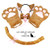 Cat Cosplay Costume Kitten Tail Ears Collar Paws Gloves Anime Lolita Gothic Set