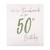 50th Birthday Card for Husband from The Hallmark Studio - Embossed Text Design on Textured Board