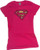 Superman -- Pinky Shield Crop Sleeve Fitted Juniors T-Shirt- X-Large
