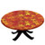 Elastic Edged Polyester Fitted Table Cover-Multi Colored Autumn Fall Maple Leaves in Unusual Designs Nature Theme Artprint Decorative-Fits up to 36" Diameter Tables-The Ultimate Protection for Your Ta