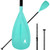 Karltion SUP Paddle - 3 Pieces Adjustable Aluminium SUP Paddle Alloy Shaft Paddle Board Paddles with Glass Fiber Blade for Surfing- Floating-Water Sport-Turquoise