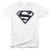 Superman Blue  and  Navy Shield Unisex Adult T Shirt for Men and Women- White- X-Large