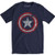 Captain America Men's Distressed Shield Slim Fit T-Shirt XXX-Large Navy