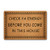 Funny Welcome Front Door Mat with Rubber Back 23.7"-L- x 15.9"-W- Check YA Energy Before You Come lN THlS House Funny Doormat for Entrance Way Personalized Mat for Front Door Mat No Slip Kitchen Rug