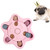 Andiker Dog Boredom Breaker Improve IQ- Puzzle Toy for Pet and Cat- Slow Feeder Treats Dispenser Interactive Toy to Hide and Seek Food -Pink-