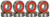 Bullseye 8 Skateboard Longboard Bearings Precision ABEC 9 RED Shield