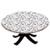 Elastic Edged Polyester Fitted Table Cover-Contemporary Graphic of Fall Autumn Leaves and Branches Simple Pure Shabby Chic Art Deco-Fits up 40"-44" Diameter Tables-The Ultimate Protection for Your Tab