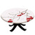 Elastic Edged Polyester Fitted Table Cover-Artistic Branch of Rowan Plant Covered with Snow Winter Season Christmas Tree Decorative-Fits up 40"-44" Diameter Tables-The Ultimate Protection for Your Tab