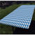 Checkered Polyester Fitted Tablecloth-Monochrome Gingham Checks Classical Country Culture Old Fashioned Grid Design Decorative Rectangular Elastic Edge Fitted Table Cover-Fits Rectangular Tables 72x32