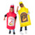 Kids Ketchup  and  Mustard Halloween Costume Fun Food Childrens Unisex 2-pk -YXL-