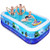 iBaseToy Inflatable Swimming Pool for Kids- 95" x 55" x 22" Family Full-Sized Kiddie Pool Above Ground- Blow Up Pools for Kids Ages 3 Plus  for Outdoor- Garden- Backyard