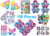 Unicorn Party Favors, Birthday Pack for 12 Kids - 156 Pieces - Toys and Novelty Items - Notebooks, Pencils, Stampers, 24-Piece Puzzles, Folding Fans, Rainbow Mini Plastic Slinkys and Punch Balloons, 72 Tattoos