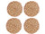 CreativeTops Water Hyacinth 4-Piece Set of Round Cork-Backed Coasters- 10 cm -4 Inch-- Multi-Colour