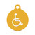 fagraphix Handicap Round Keychain with Tab Engraved Disabled Assisted Gold