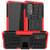 MEIKONST Case for Samsung Galaxy A32 4G- Tyre Pattern Design with Folding Bracket Heavy Duty Rugged Double Layer Protection Shockproof Phone Case for Samsung Galaxy A32 4G- Hyun Red