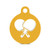 fagraphix Table Tennis Round Keychain with Tab Engraved v3 ping Pong Gold