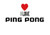 PressFans - I Love PING Pong Decal Car Laptop Wall Sticker