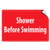Shower Before Swimming Activity Pool Label Decal Sticker Sticks to Any Surface